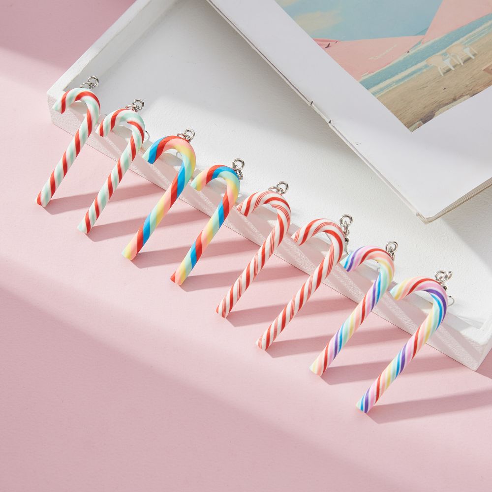 CANDY CANE EARRINGS (PAIR)