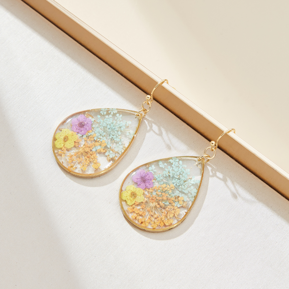 DRIED FLOWER EARRINGS (PAIR)