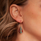 TEARDROP TURQUOISE COPPER EARRINGS (PAIR)