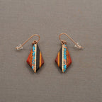 TEARDROP TURQUOISE COPPER EARRINGS (PAIR)