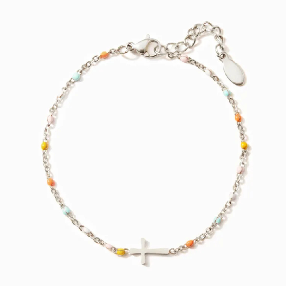 GOLDEN CROSS BRACELET (ADJUSTABLE)