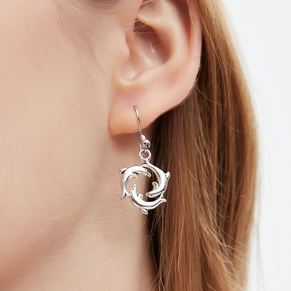 TRIO DOLPHIN EARRINGS (PAIR)