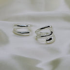 SILVER HOLLOW RING SET (ADJUSTABLE)