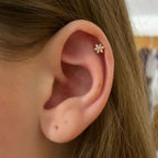 MINI SUNFLOWER CARTILAGE EARRINGS (PAIR)