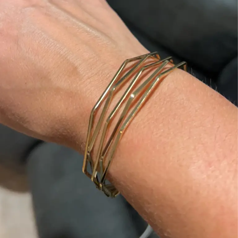 GOLDEN POLYGONAL BRACELET (ADJUSTABLE)