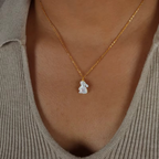 DAINTY BUNNY PEARL NECKLACE