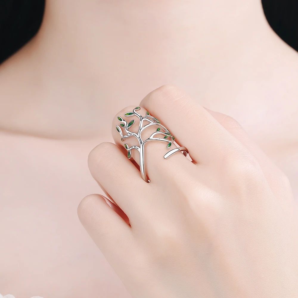 GREEN LEAF RING (ADJUSTABLE)