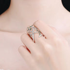 GREEN LEAF RING (ADJUSTABLE)