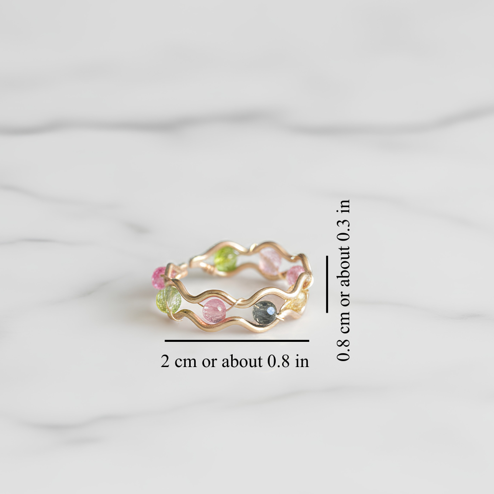 RAINBOW TOURMALINE RING (ADJUSTABLE)