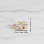 RAINBOW TOURMALINE RING (ADJUSTABLE)