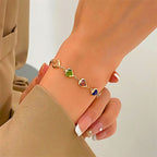 COLORFUL HEART BRACELET (ADJUSTABLE)