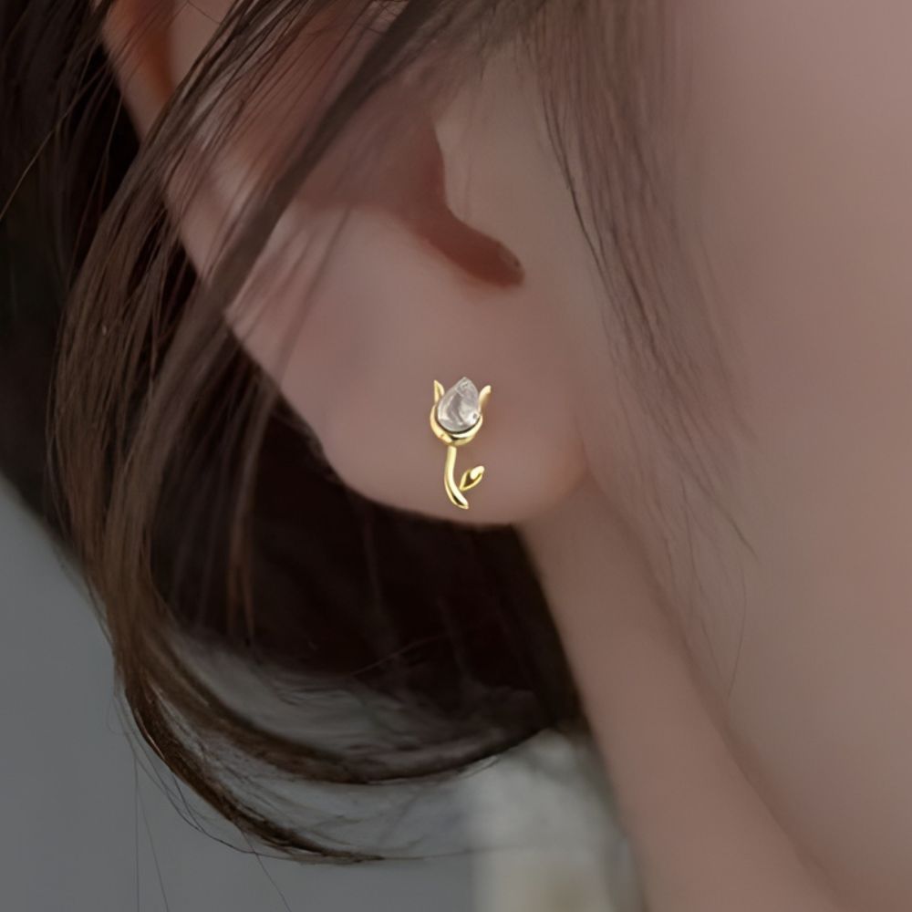 OPAL TULIP EARRINGS (PAIR)