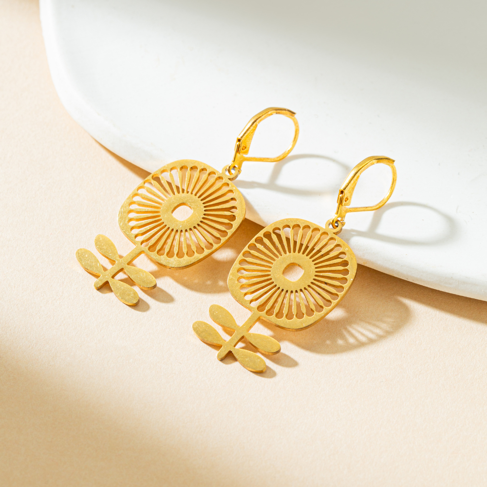 GOLDEN BLOOM EARRINGS (PAIR)