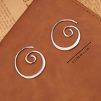 SPIRAL HOOP EARRINGS (PAIR)