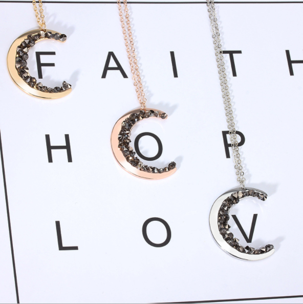 CRYSTAL MOON NECKLACE