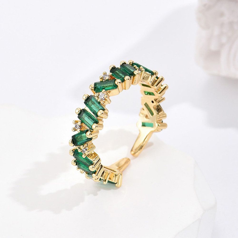 EMERALD BAGUETTE RING (ADJUSTABLE)