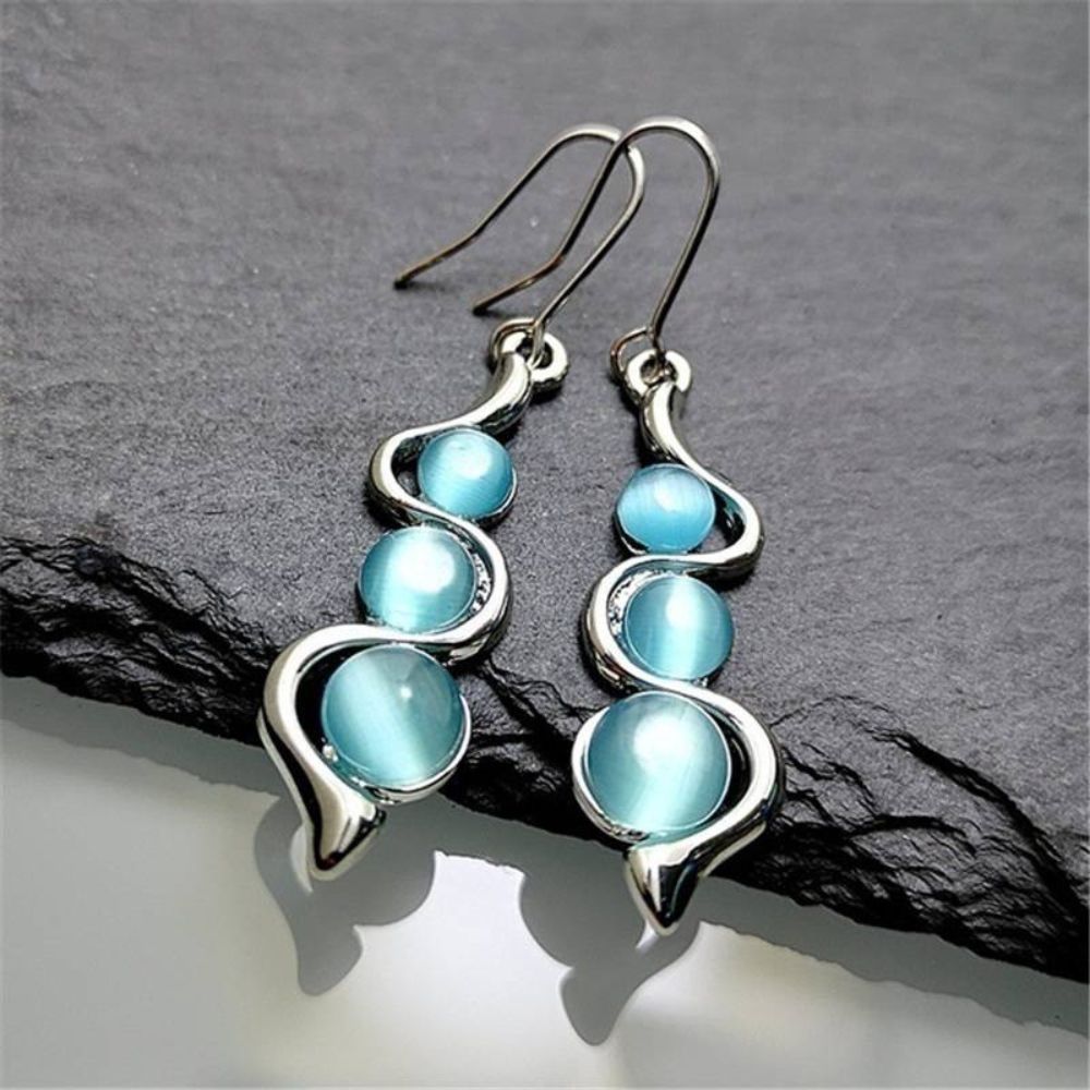 BLUE DROPLETS EARRINGS (PAIR)