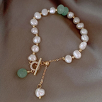 PEARL AVENTURINE BRACELET (ADJUSTABLE)