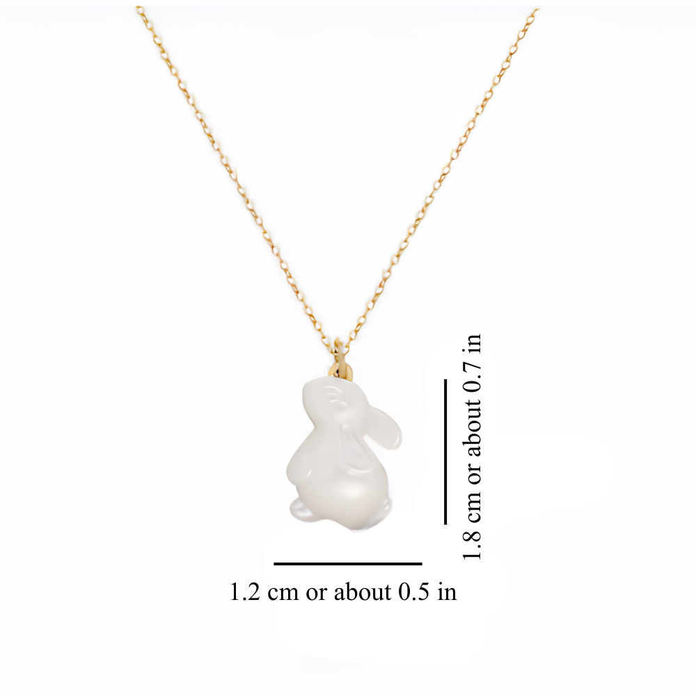 DAINTY BUNNY PEARL NECKLACE