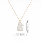 DAINTY BUNNY PEARL NECKLACE