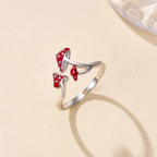 RED MUSHROOM RING (ADJUSTABLE)