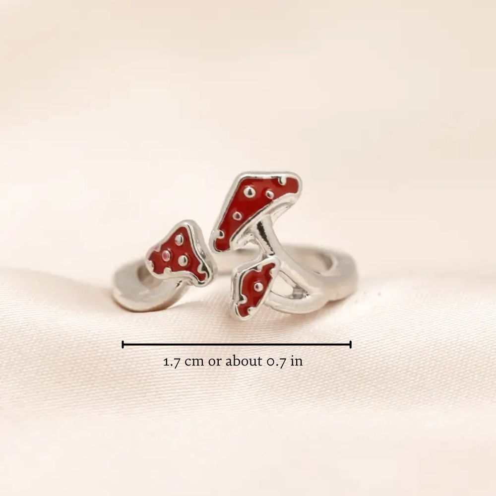 RED MUSHROOM RING (ADJUSTABLE)