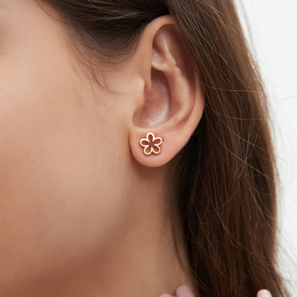 DAISY FLOWER EARRINGS + NECKLACE SET