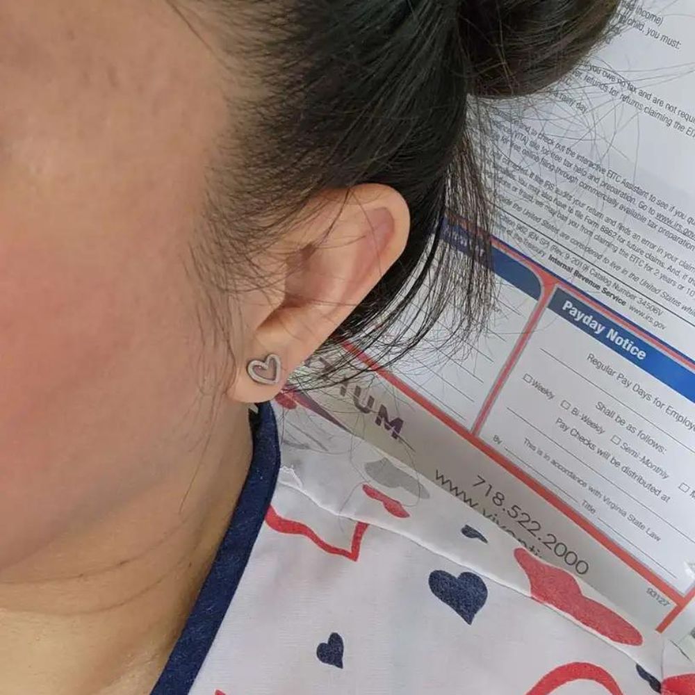 SIMPLE HEART EARRINGS (PAIR)