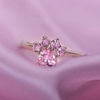 PINK CAT PAW RING (ADJUSTABLE)