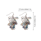 IRIDESCENT TEARDROPS DANGLES (PAIR)