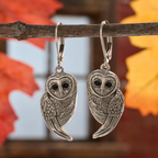 VINTAGE BARN OWL EARRINGS (PAIR)