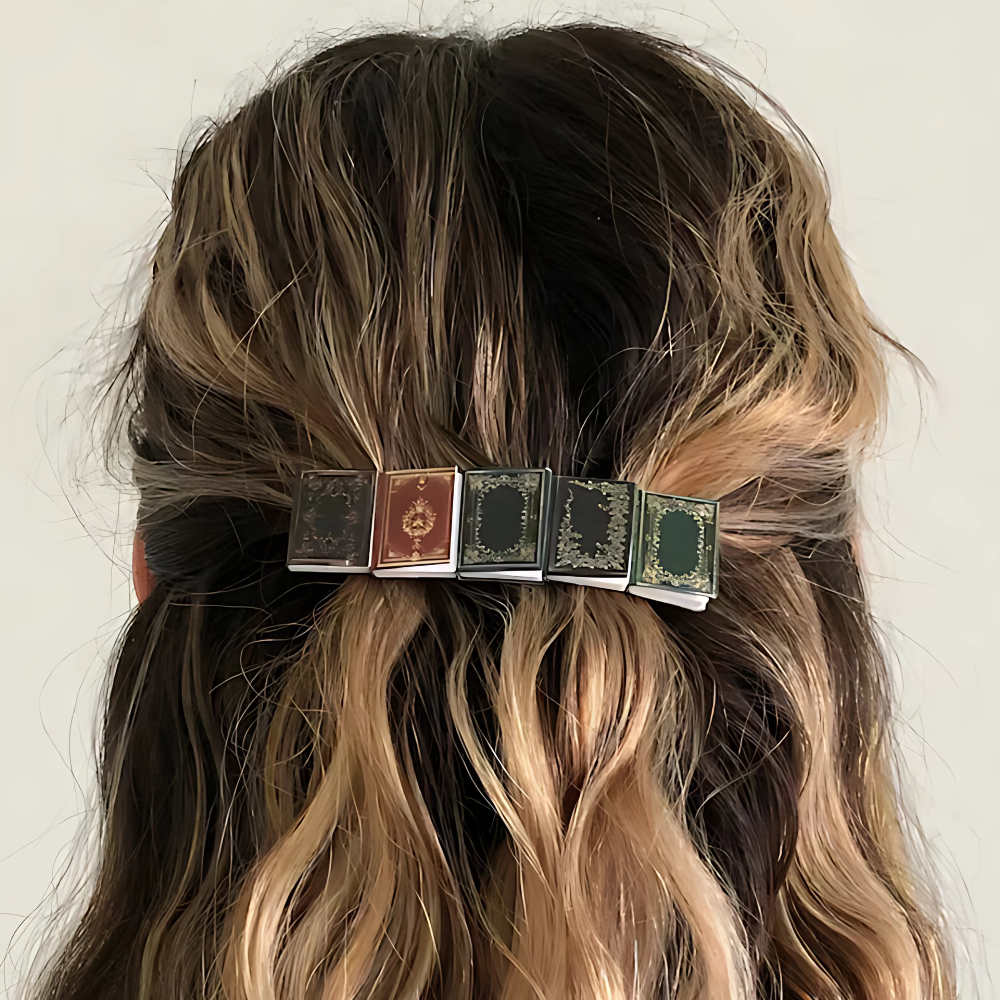 MINIATURE BOOK HAIR CLIP