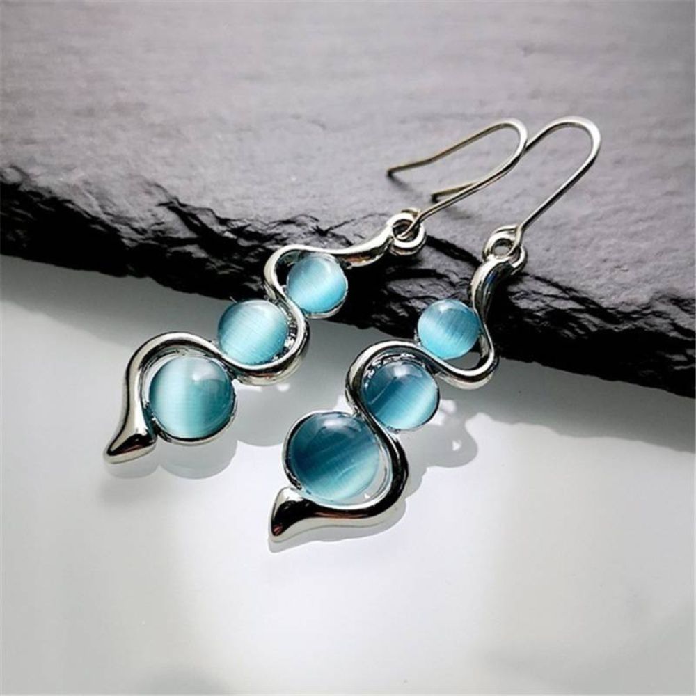 BLUE DROPLETS EARRINGS (PAIR)