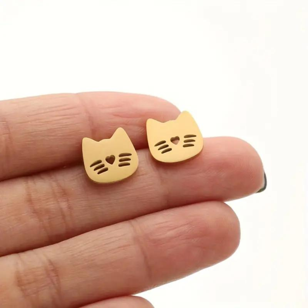 CUTE CAT EARRINGS (PAIR)