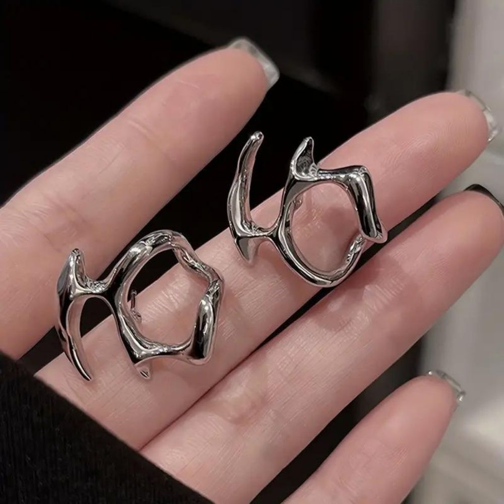 IRREGULAR ABSTRACT EARRINGS (PAIR)