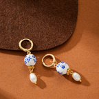 BLUE FLORALS EARRINGS (PAIR)