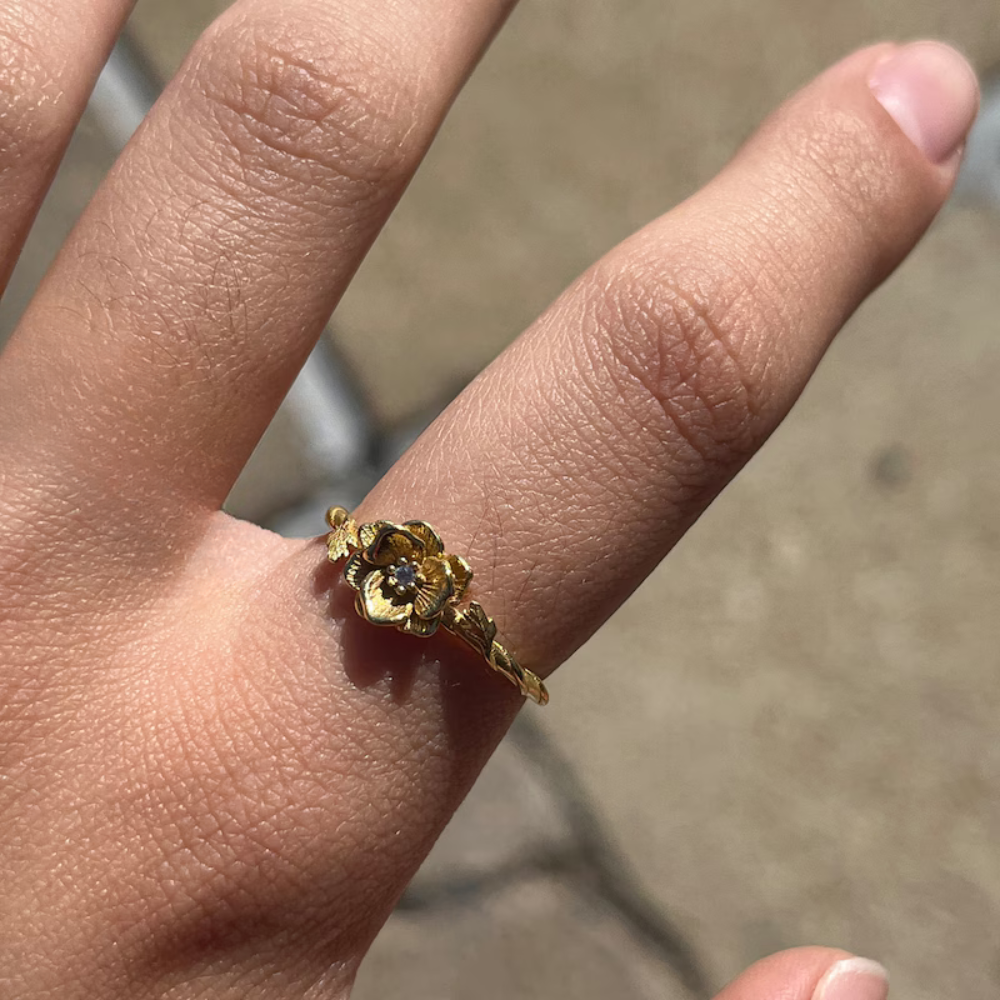 BIRTH FLOWER RING (ADJUSTABLE)