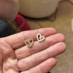 SIMPLE HEART EARRINGS (PAIR)