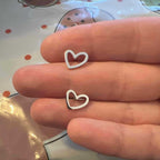SIMPLE HEART EARRINGS (PAIR)