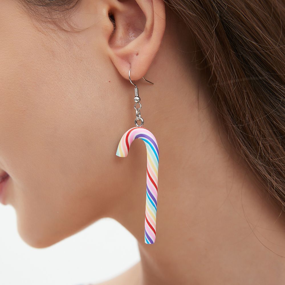 CANDY CANE EARRINGS (PAIR)