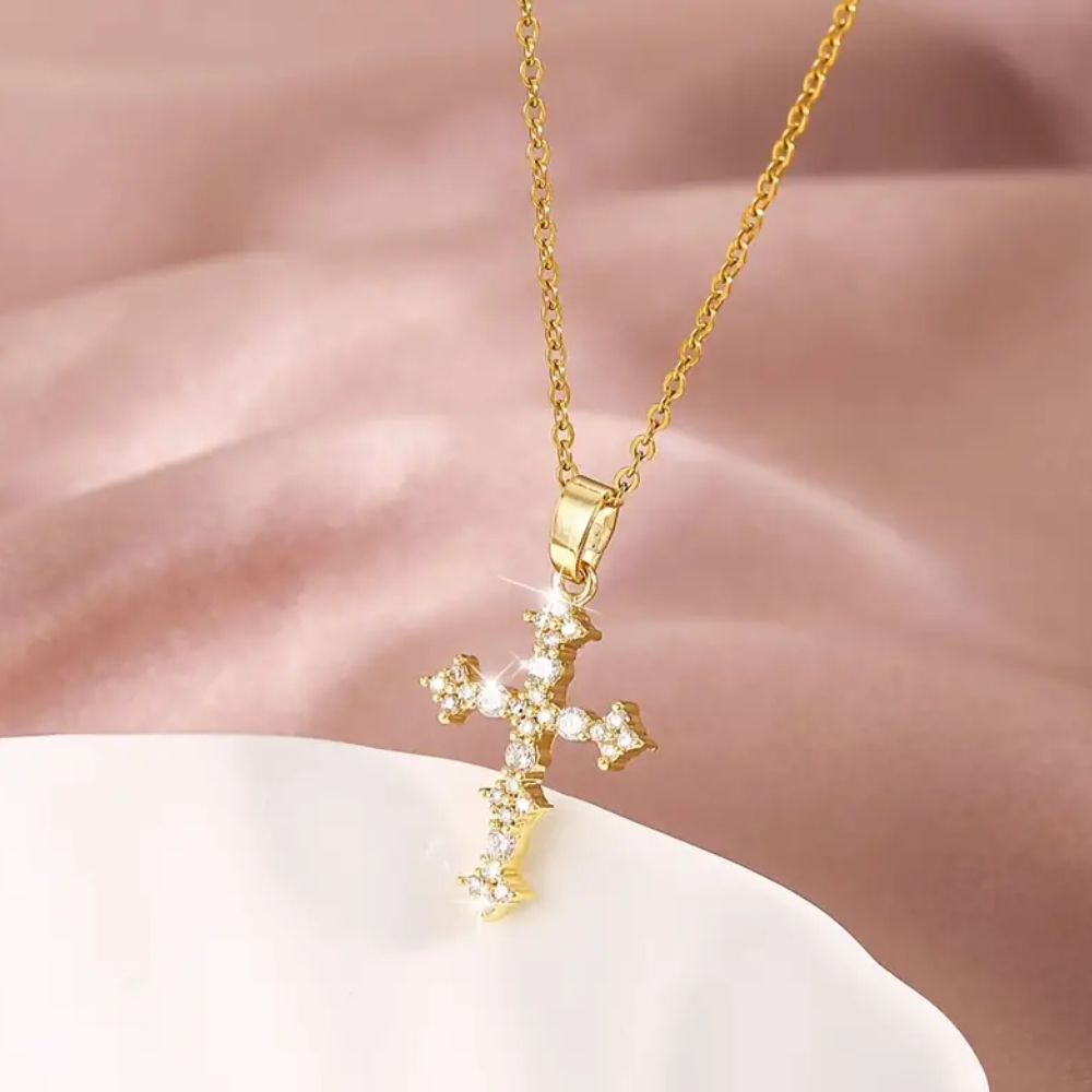 RADIANT CROSS NECKLACE