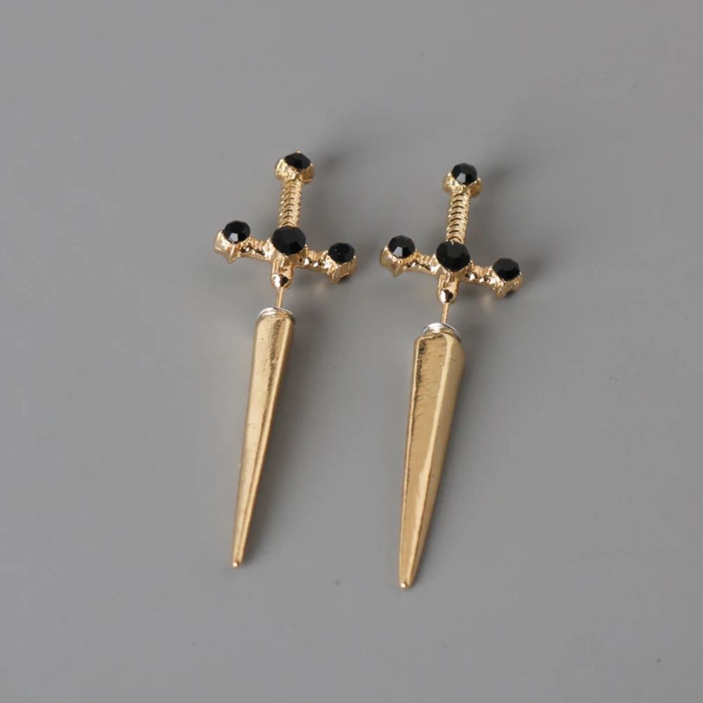 GOTHIC SWORD EARRINGS (PAIR)