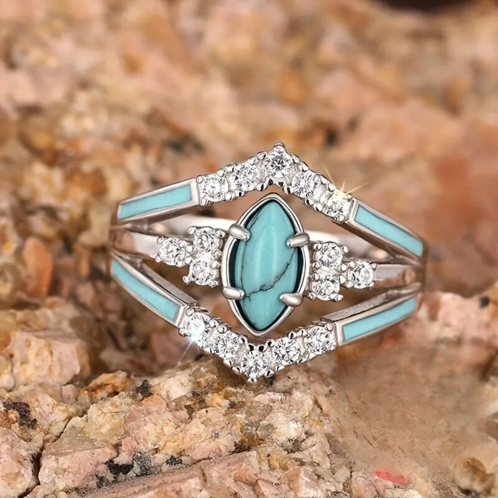 TRIO TURQUOISE RING SET (3 PCS)