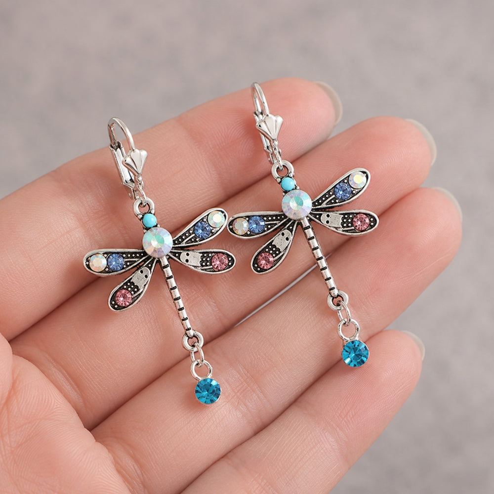 BLUE DRAGONFLY EARRINGS (PAIR)