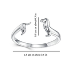 DAINTY DACHSHUND RING (ADJUSTABLE)