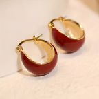 RED PAINTED HOOPS (PAIR)