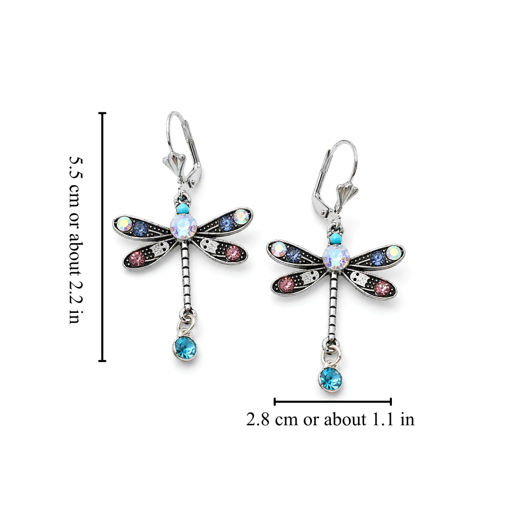 BLUE DRAGONFLY EARRINGS (PAIR)
