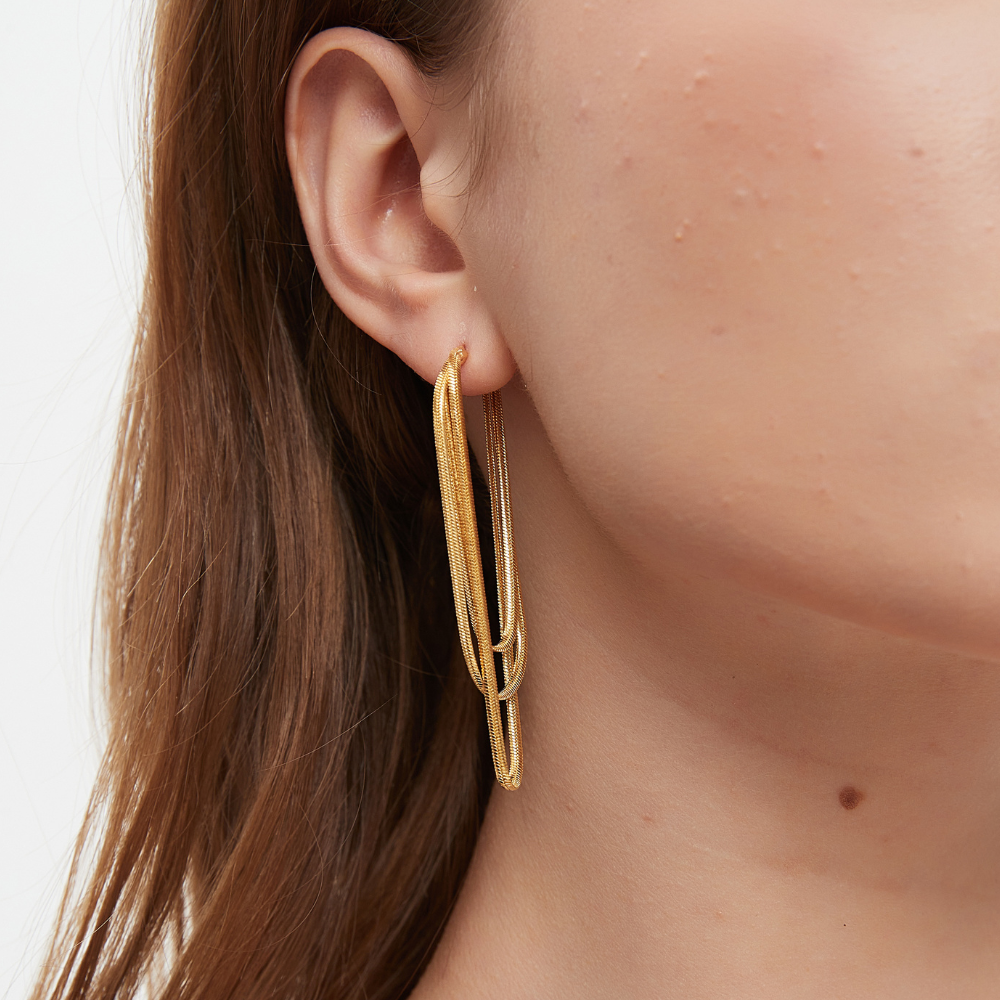 CHAIN TASSEL EARRINGS (PAIR)