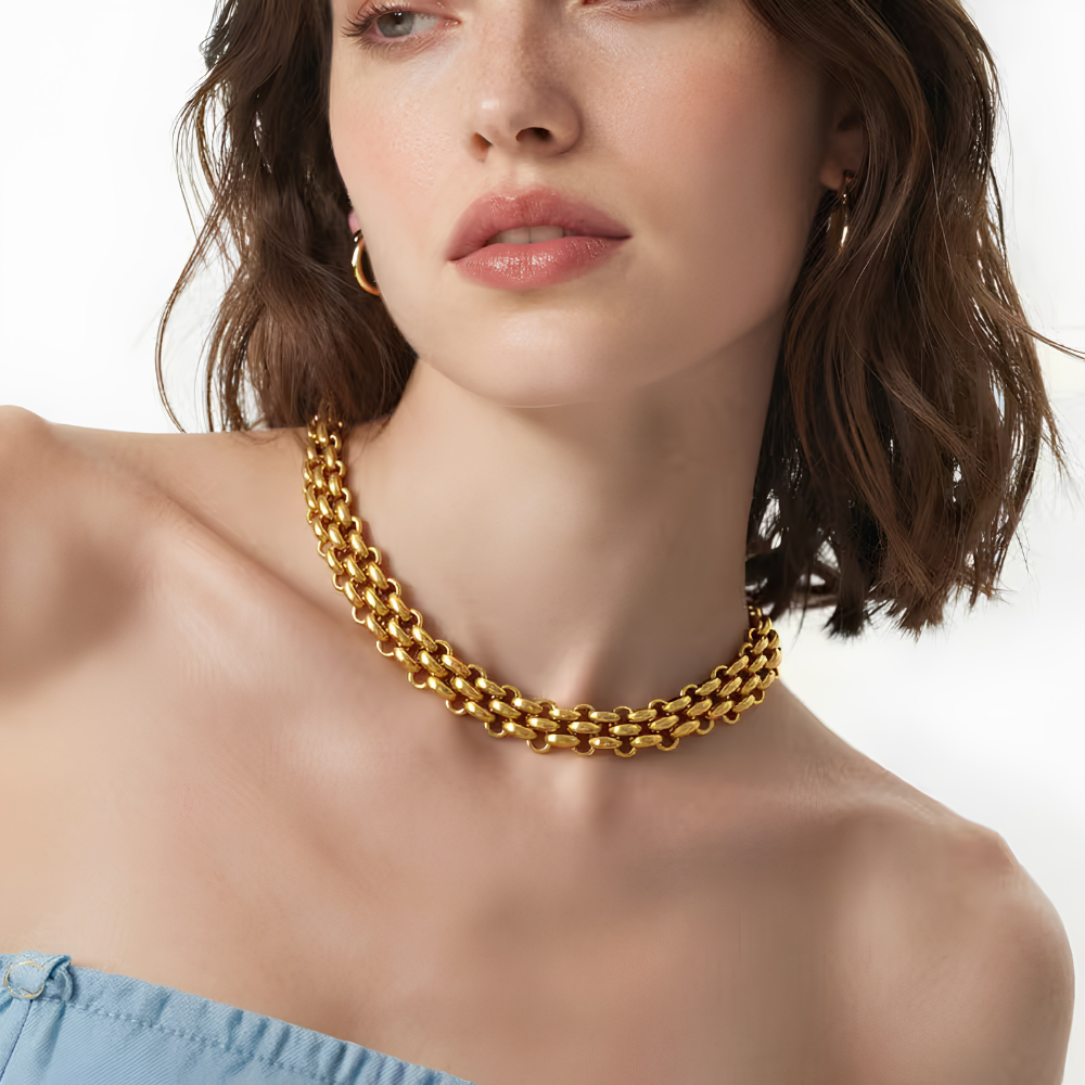 CHUNKY MESH CHAIN NECKLACE