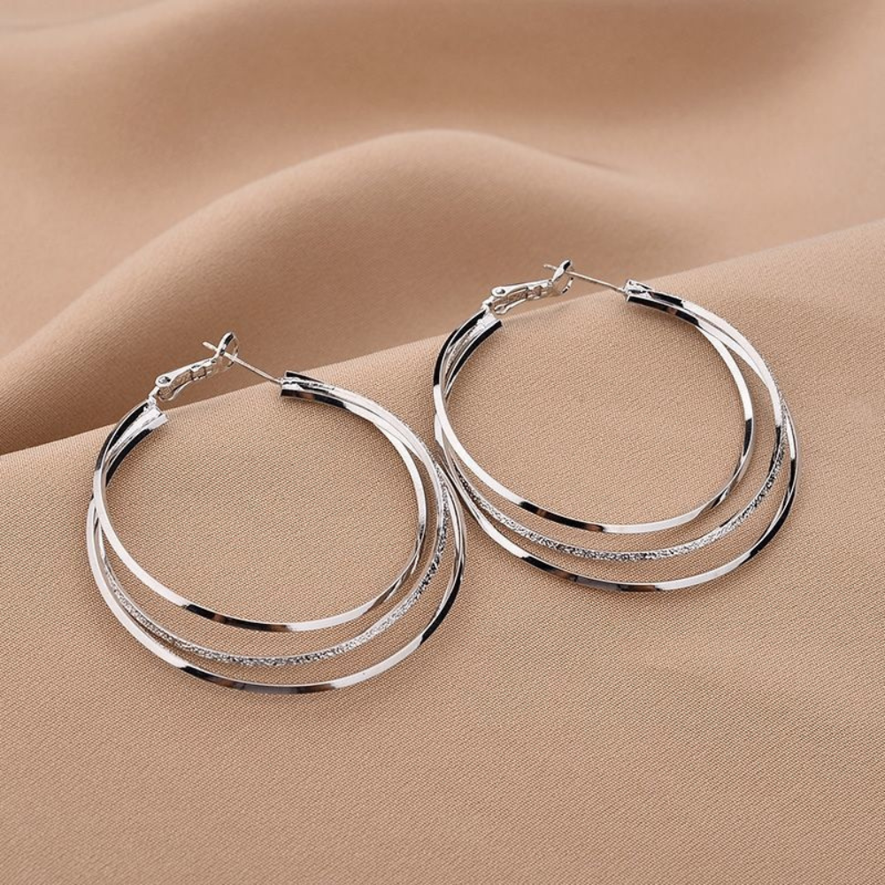 CASCADING CIRCLE HOOPS (PAIR)
